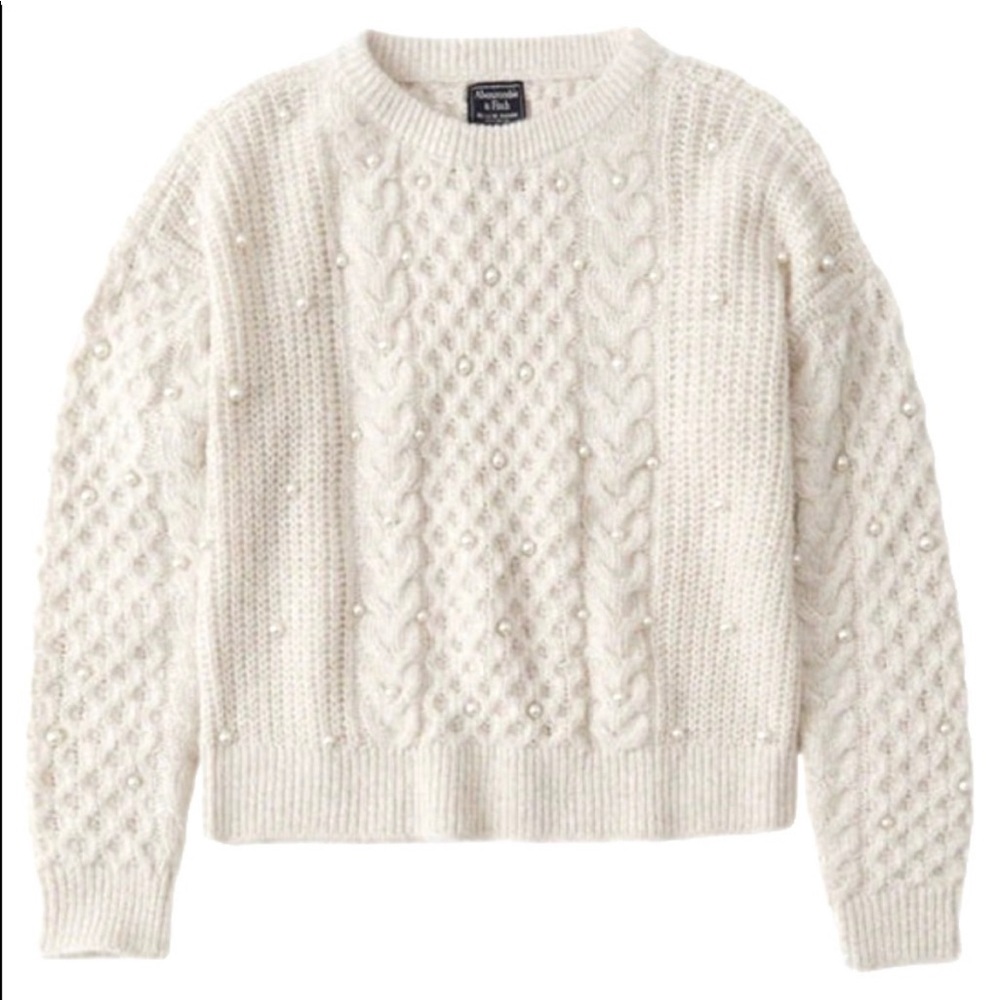 Abercrombie Pearl Cableknit Sweater